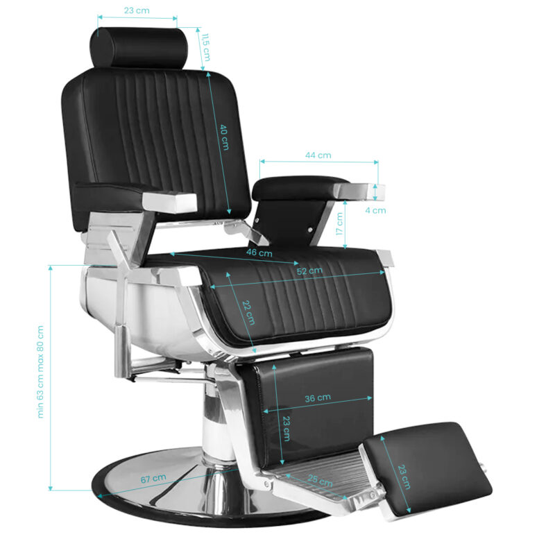 Hair System fotel barberski Royal X czarny