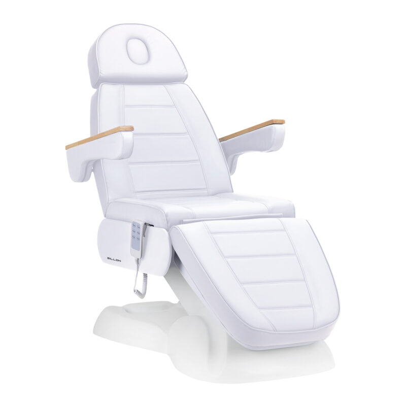 Fotel kosmetyczny elektryczny Sillon Lux 3 silniki zimna biel